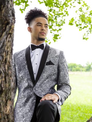 Larr Brio Aries Paisley Shawl Platinum