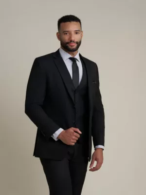 Black Notch Lapel Suit