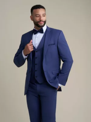 Blue Notch Lapel Suit