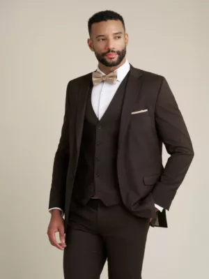 Brown Notch Lapel Suit
