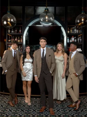 Cocoa Metro Plaid Coat