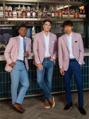 Pink Metro Plaid Coat